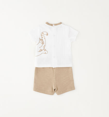 Completo neonato due pezzi BIANCO-0113