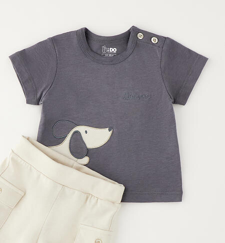 Completo neonato estivo GRIGIO SCURO-0564