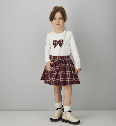 Completo per bambina con borsetta PANNA