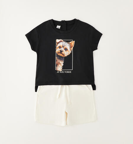 Completo per bambina NERO-0658