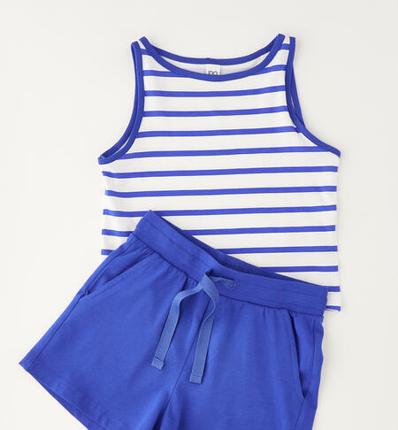 Completo per ragazza estivo BIANCO-BLUETTE-6CCH