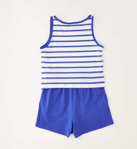 Completo per ragazza estivo BIANCO-BLUETTE-6CCH