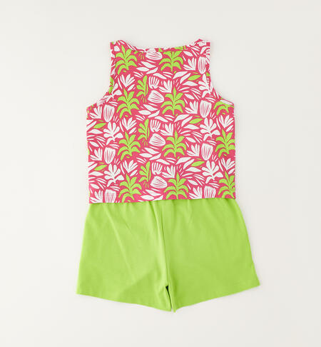 Completo per ragazza estivo FUCSIA-VERDE-6CCM