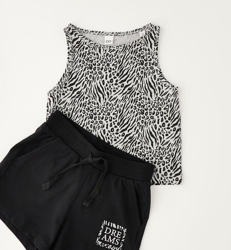 Completo per ragazza estivo GRIGIO-NERO-6CCL