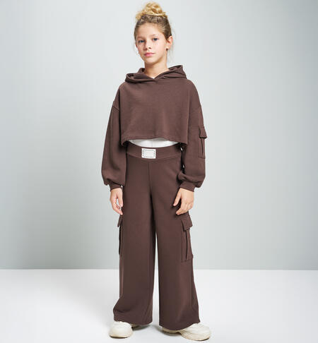 Completo per ragazza MARRONE-0854