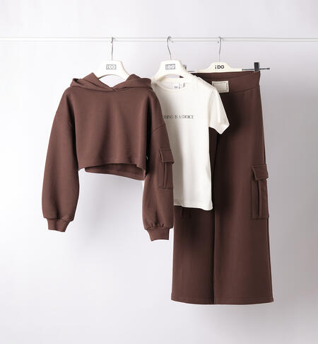 Completo per ragazza MARRONE-0854