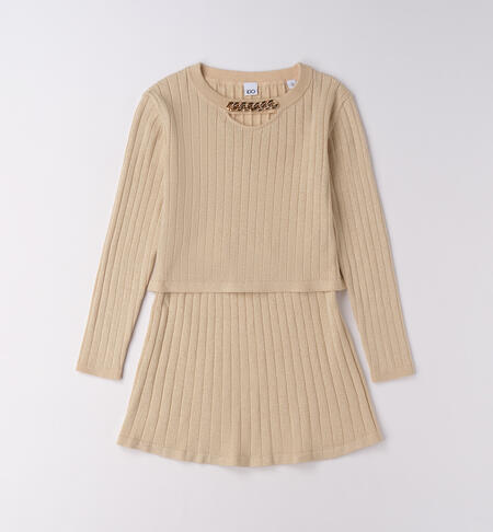Girls¿ outfit with skirt ECRU'-0154