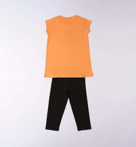 Completo ragazza con leggings da 8 a 16 anni iDO ORANGE-1842