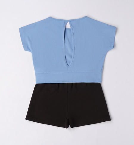 Completo ragazza estivo da 8 a 16 anni iDO AZZURRO-3624