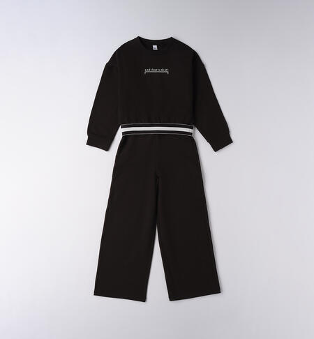 Completo ragazza sportivo NERO-0658