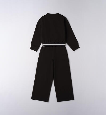 Completo ragazza sportivo NERO-0658