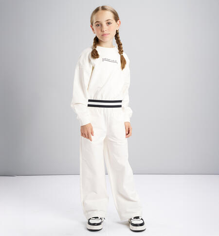 Completo ragazza sportivo PANNA