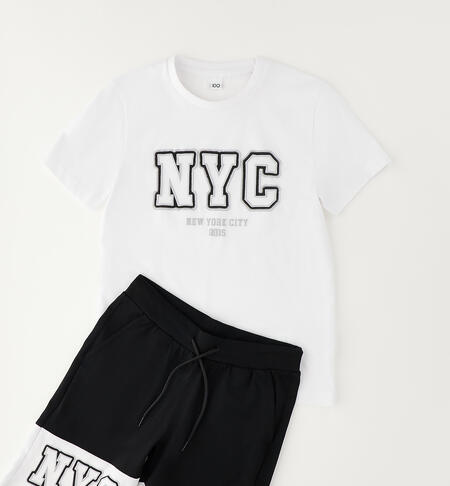 100% cotton boys' outfit BIANCO-0113