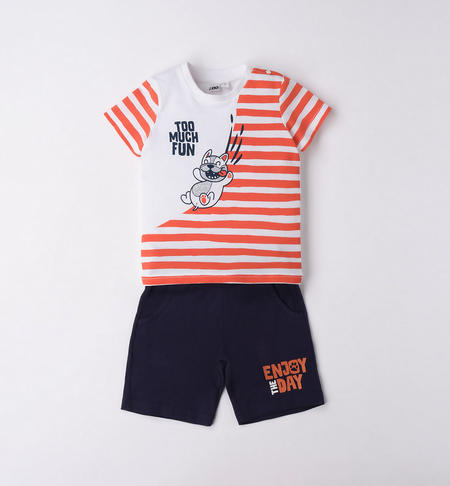 Boy's striped outfit WHITE