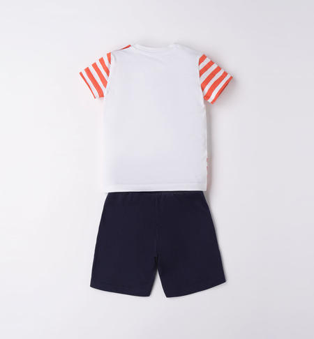 Completo rigato bambino da 9 mesi a 8 anni iDO BIANCO-0113