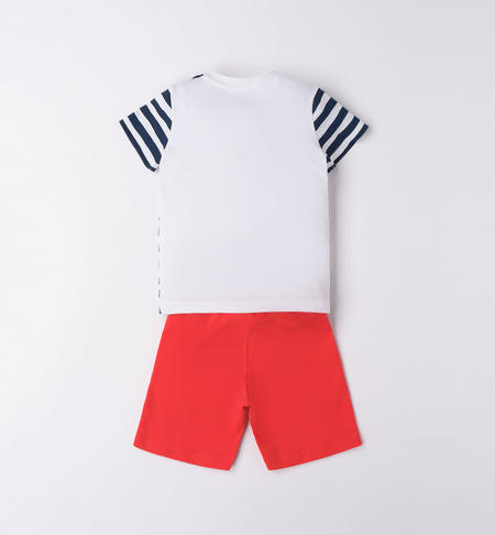 Completo rigato bambino da 9 mesi a 8 anni iDO BIANCO-BLU-8216