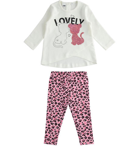 Completo sportivo bambina - da 12 mesi a 8 anni iDO PANNA-0112