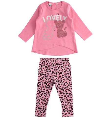 Sporty girls suit from 12 months to 8 years iDO FUCSIA-2425
