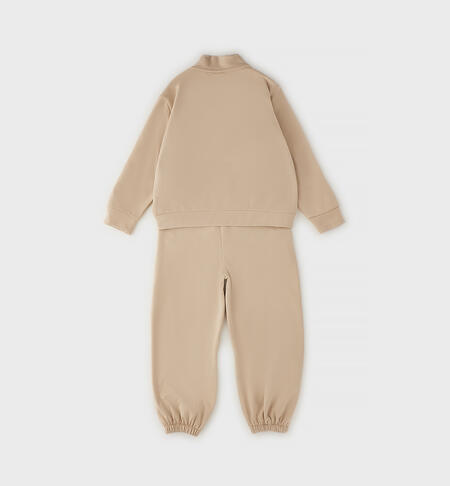 Girls' sports outfit BEIGE-0941
