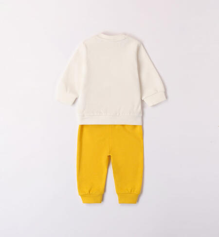 Completo sportivo bimbo garzato da 1 a 24 mesi iDO PANNA-0112