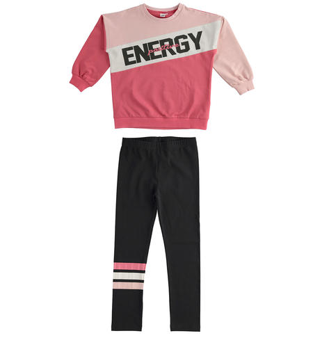 Completo sportivo ragazza - da 8 a 16 anni iDO SLATE ROSE-2527