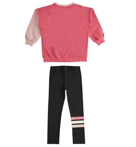 Sporty girl suit from 8 to 16 years old iDO SLATE ROSE-2527