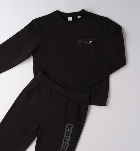 Completo sportivo ragazzo NERO-0658