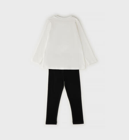 Completo T-shirt e Leggings bambina PANNA-0112