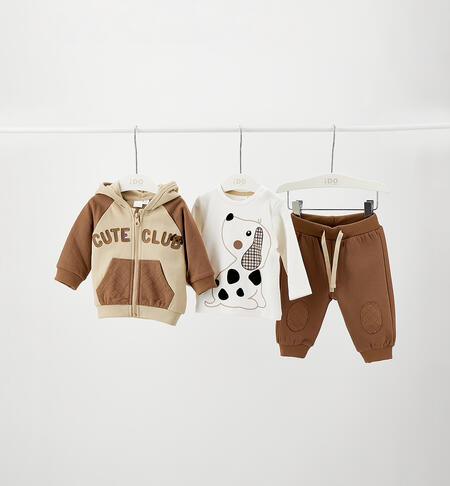 Completo tre pezzi neonato BEIGE