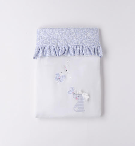 Copertina culla neonata farfalle BIANCO