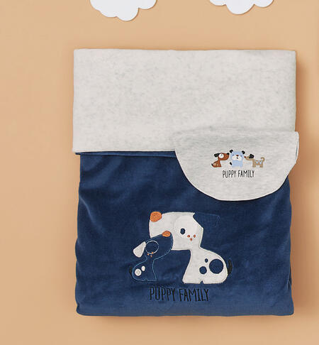 Puppy design blanket BLUE