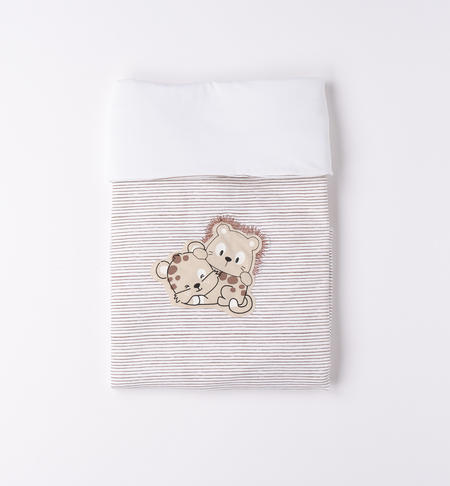 iDO cradle blanket for baby boy from 0 to 24 months BIANCO-CACAO-6UX6