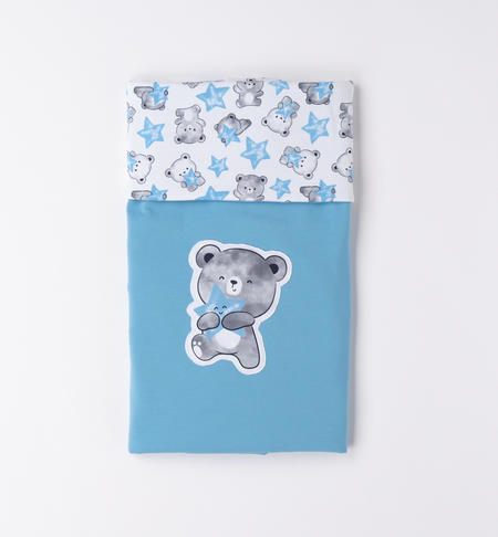 iDO cradle blanket for baby boy from 0 to 24 months BIANCO-AZZURRO-6UX7