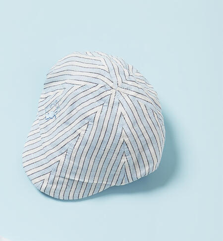 Striped baby cap LIGHT BLUE
