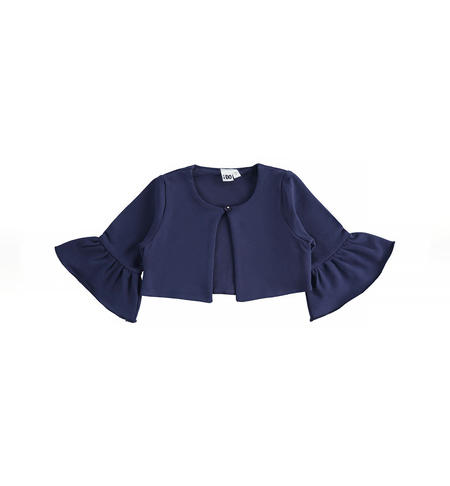 iDO jersey fleece shrug for girls from 9 months to 8 years NAVY-3854