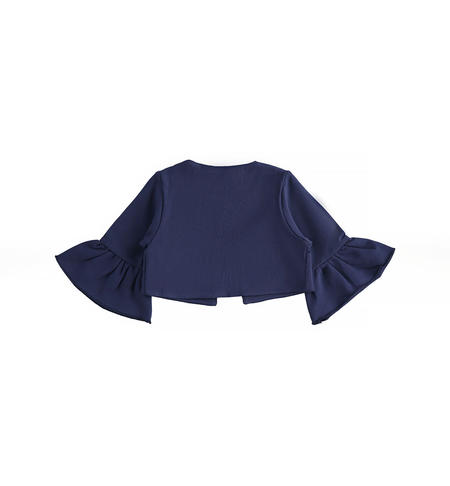 iDO jersey fleece shrug for girls from 9 months to 8 years NAVY-3854