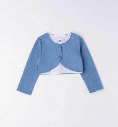 Coprispalle lurex per bambina da 9 mesi a 8 anni iDO AZZURRO-3624