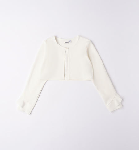 Girl's shrug with ruffles CREAM