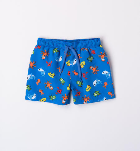 Boxer swim shorts for boys with little fish  BLU-MULTICOLOR-6AFT