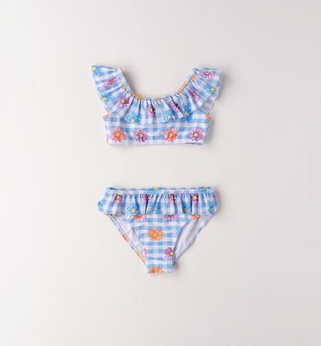 Costume due pezzi bambina AZZURRO
