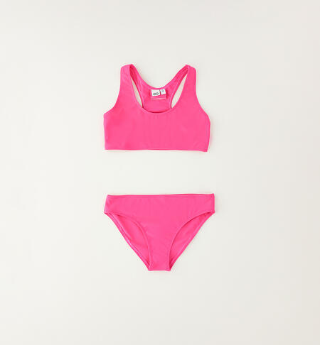 Costume due pezzi per ragazza FUCSIA