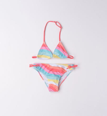 Costume due pezzi ragazza da 8 a 16 anni iDO BIANCO-MULTICOLOR-6VQ9