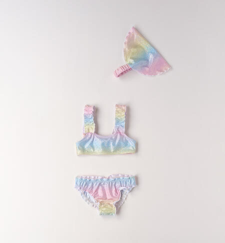 Costume e bandana mare bambina ROSA