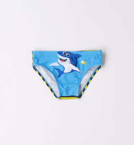 Costume mare bambino modello slip AZZURRO