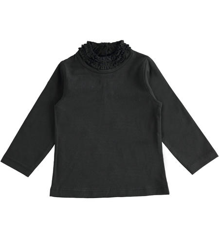 Dolcevita bambina con ruches - da 9 mesi a 8 anni iDO NERO-0658