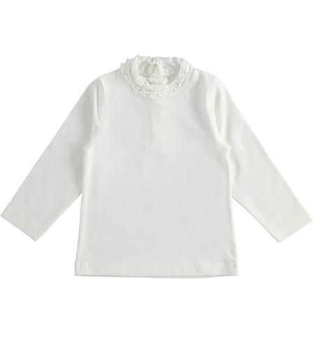 Turtleneck sweater with ruffles for girls from 9 months to 8 years iDO PANNA-0112