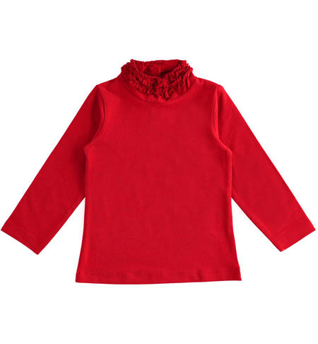 Dolcevita bambina con ruches - da 9 mesi a 8 anni iDO ROSSO-2253