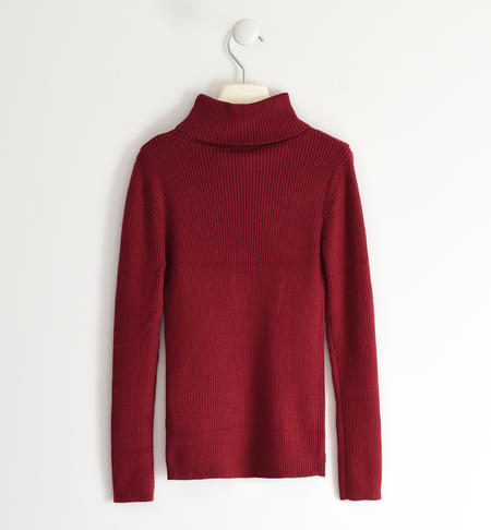 Girl tricot turtleneck sweater from 8 to 16 years old iDO BORDEAUX-2537