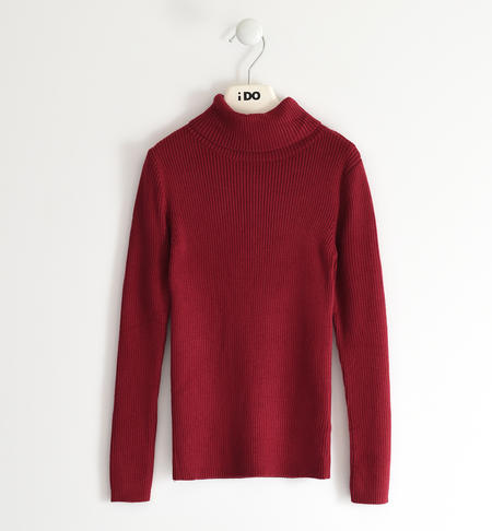 Girl tricot turtleneck sweater from 8 to 16 years old iDO BORDEAUX-2537