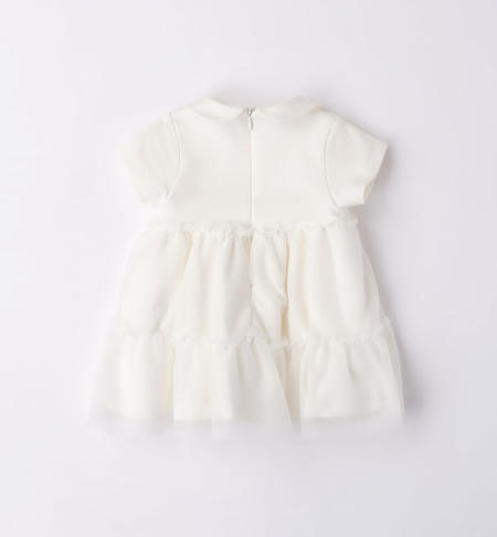 Elegant iDO fleece baby girl dress from 1 to 24 months PANNA-0112